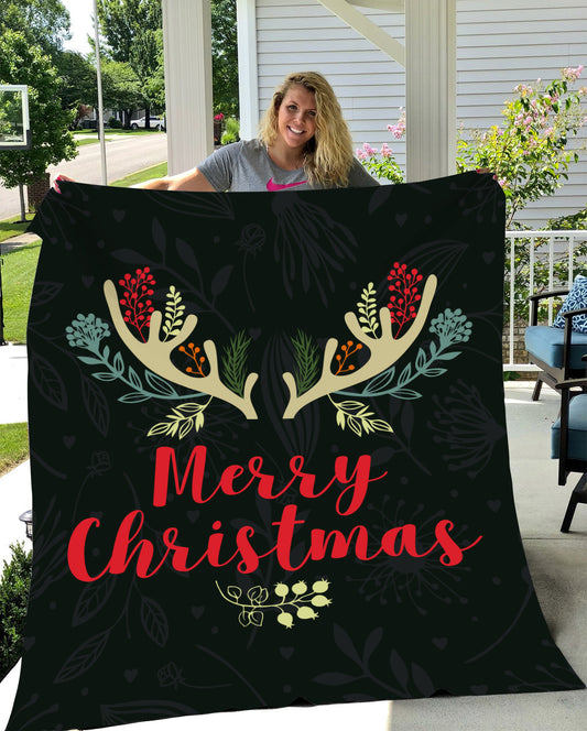 Merry Christmas Blanket, Christmas Gift for Mom, Dad, Kids