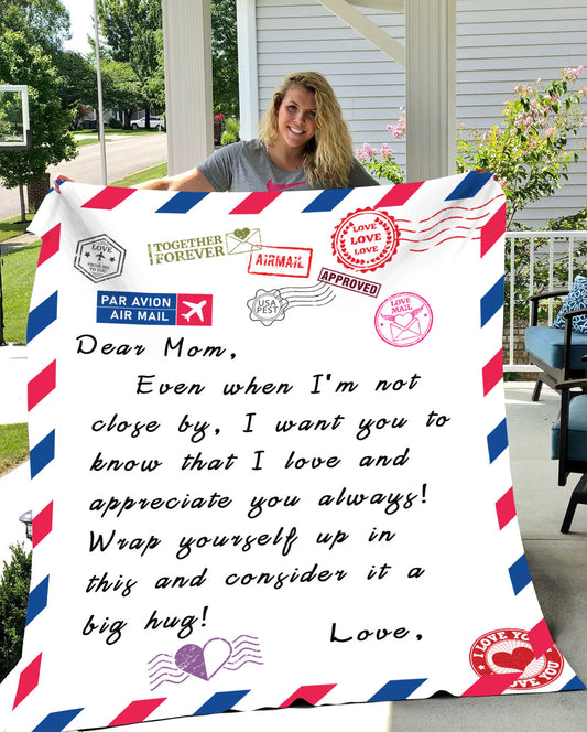 Dear Mom Letter Blanket | Valentine's Day Gift, Birthday Gift, Christmas Gift