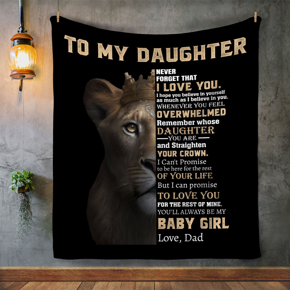 To My Daughter | Whenever You Feel Overwhelmed Blanket | Arctic Fleece Blanket 50x60