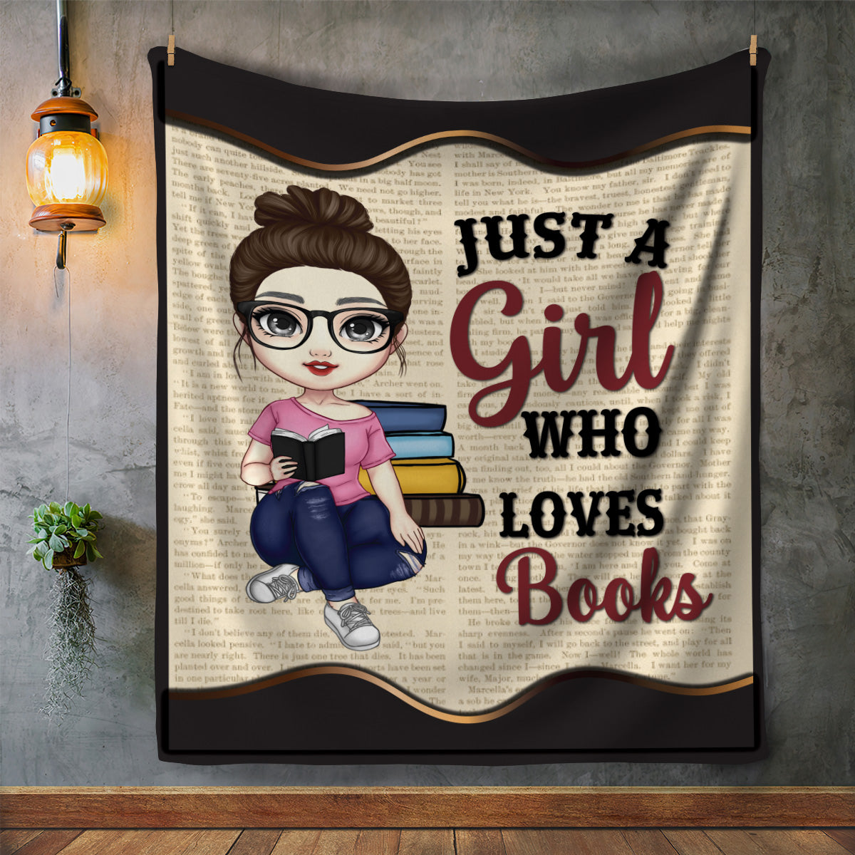 Just A Girl Who Loves Books Blanket | Birthday Gift, Christmas Girl, Special Occasion Gift