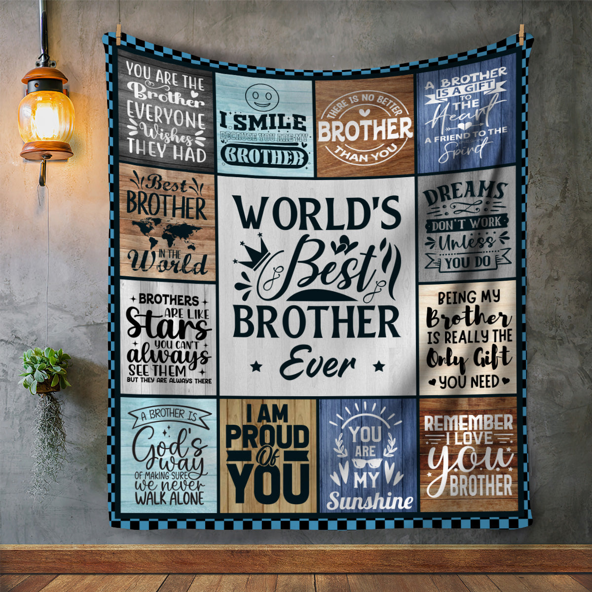 World's Best Brother Blanket | Birthday, Christmas, Valentine's Day Gift