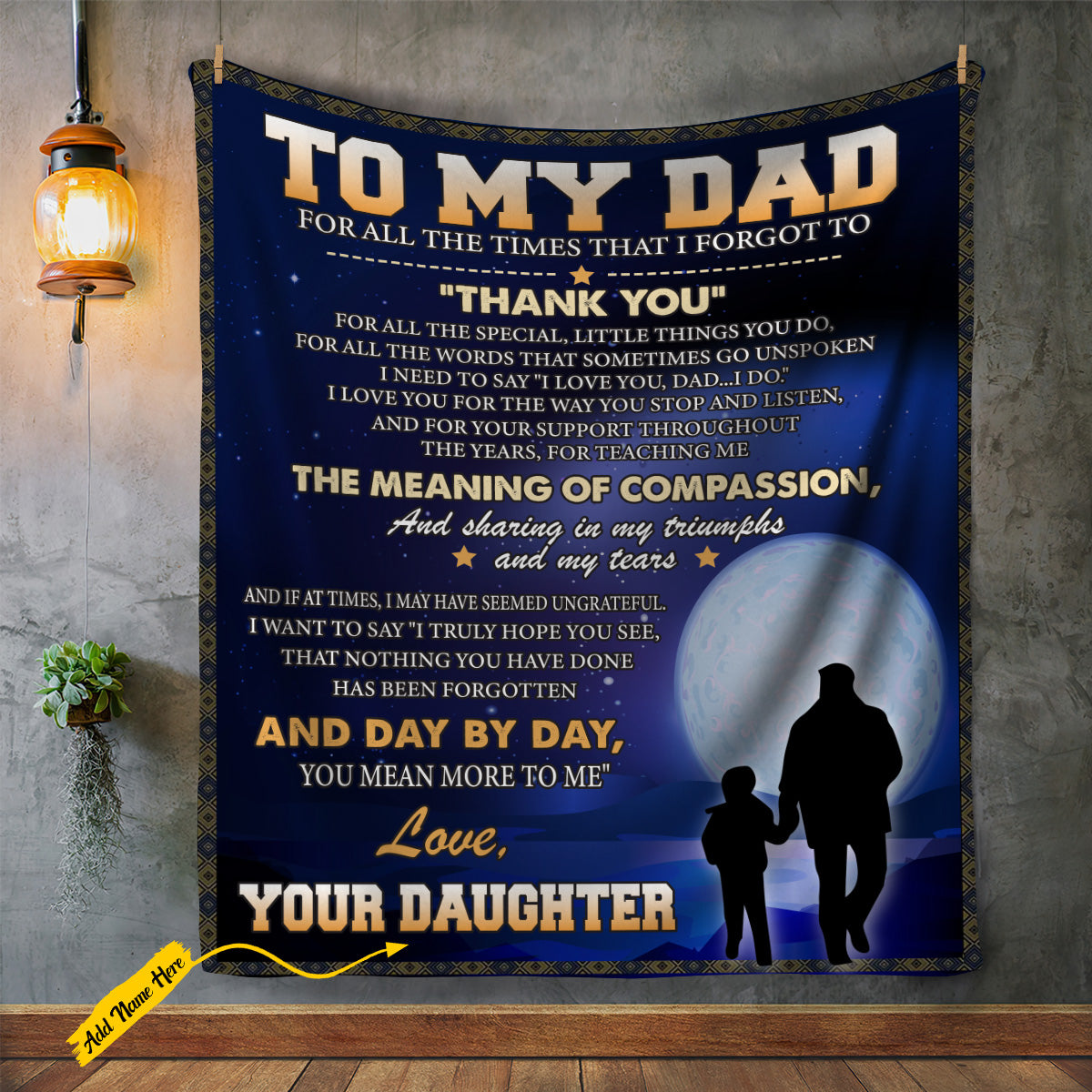 To My Dad | Thank You | Arctic Fleece Blanket 50x60