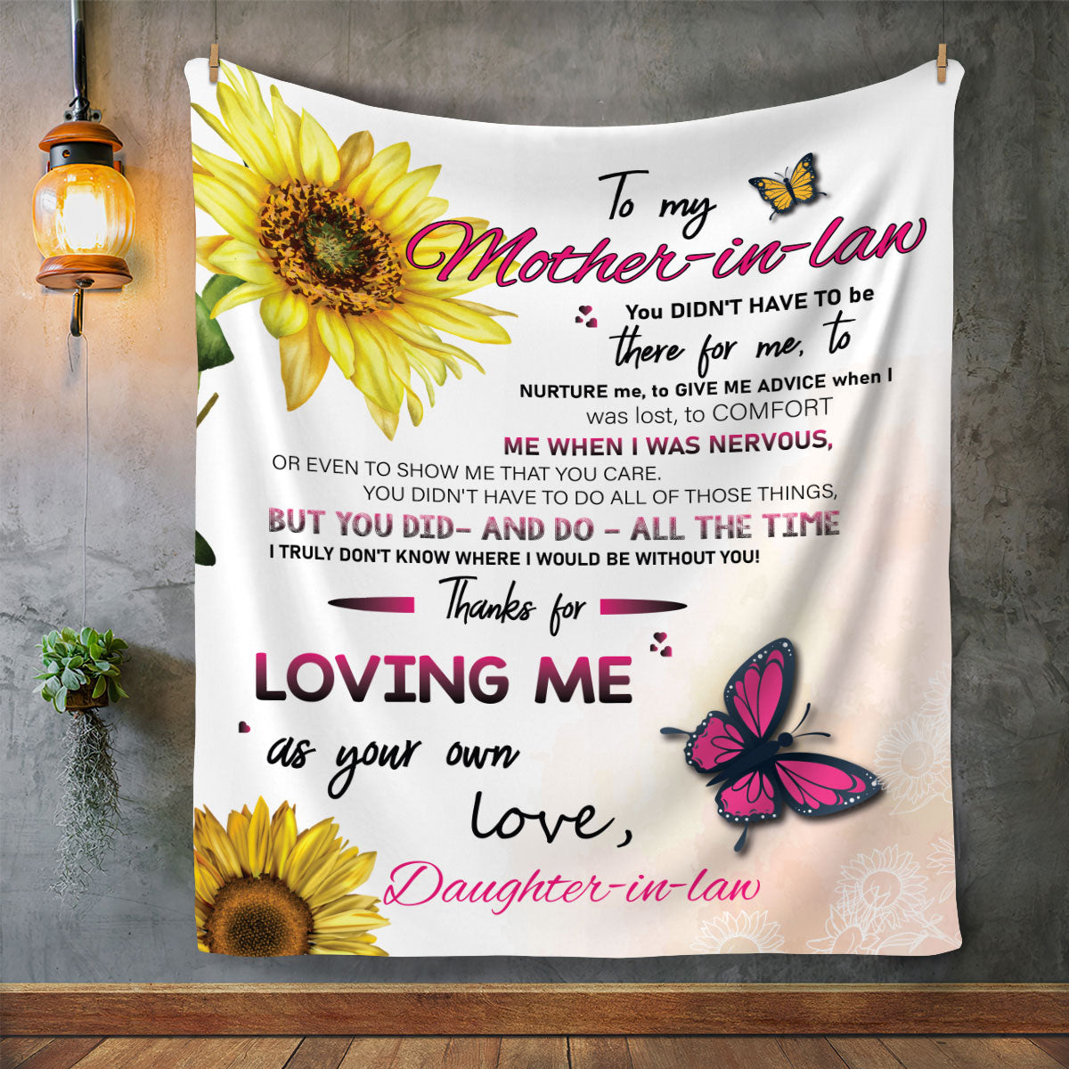 To My Mother-In-Law | Thanks for Loving | Arctic Fleece Blanket 50x60