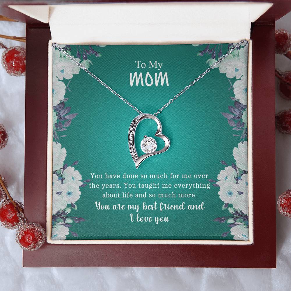To My Mom | You Are My Best Friend & I Love You - Forever Love Necklace