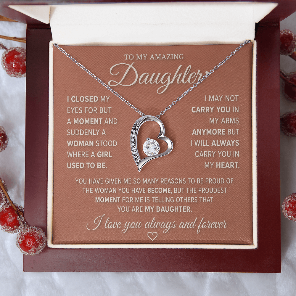 To My Amazing Daughter – Forever Love Necklace