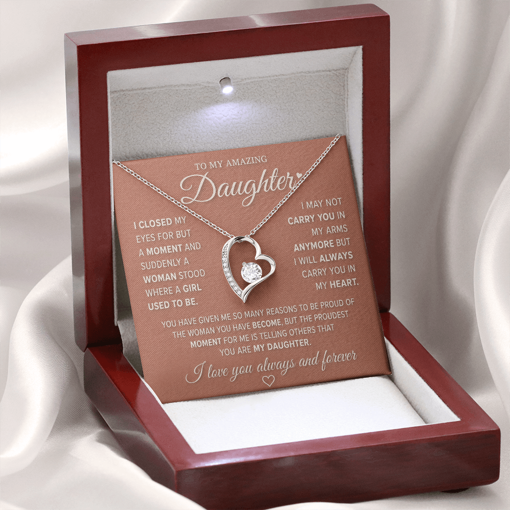 To My Amazing Daughter – Forever Love Necklace