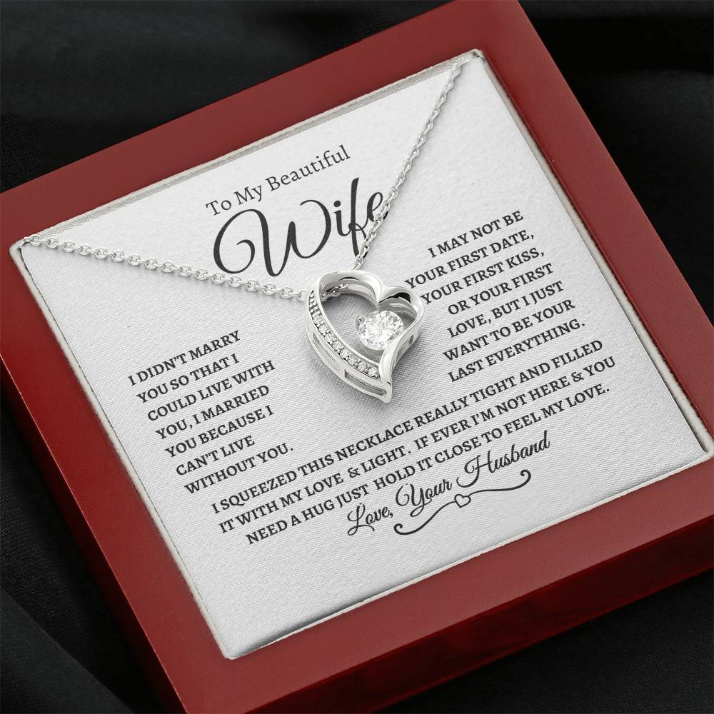 To My Beautiful Wife | Forever Love Necklace - WBL