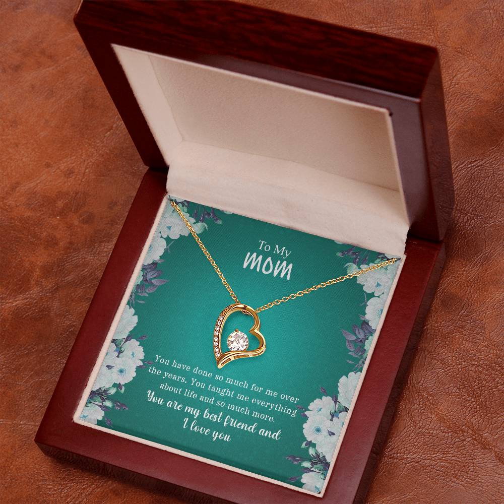 To My Mom | You Are My Best Friend & I Love You - Forever Love Necklace