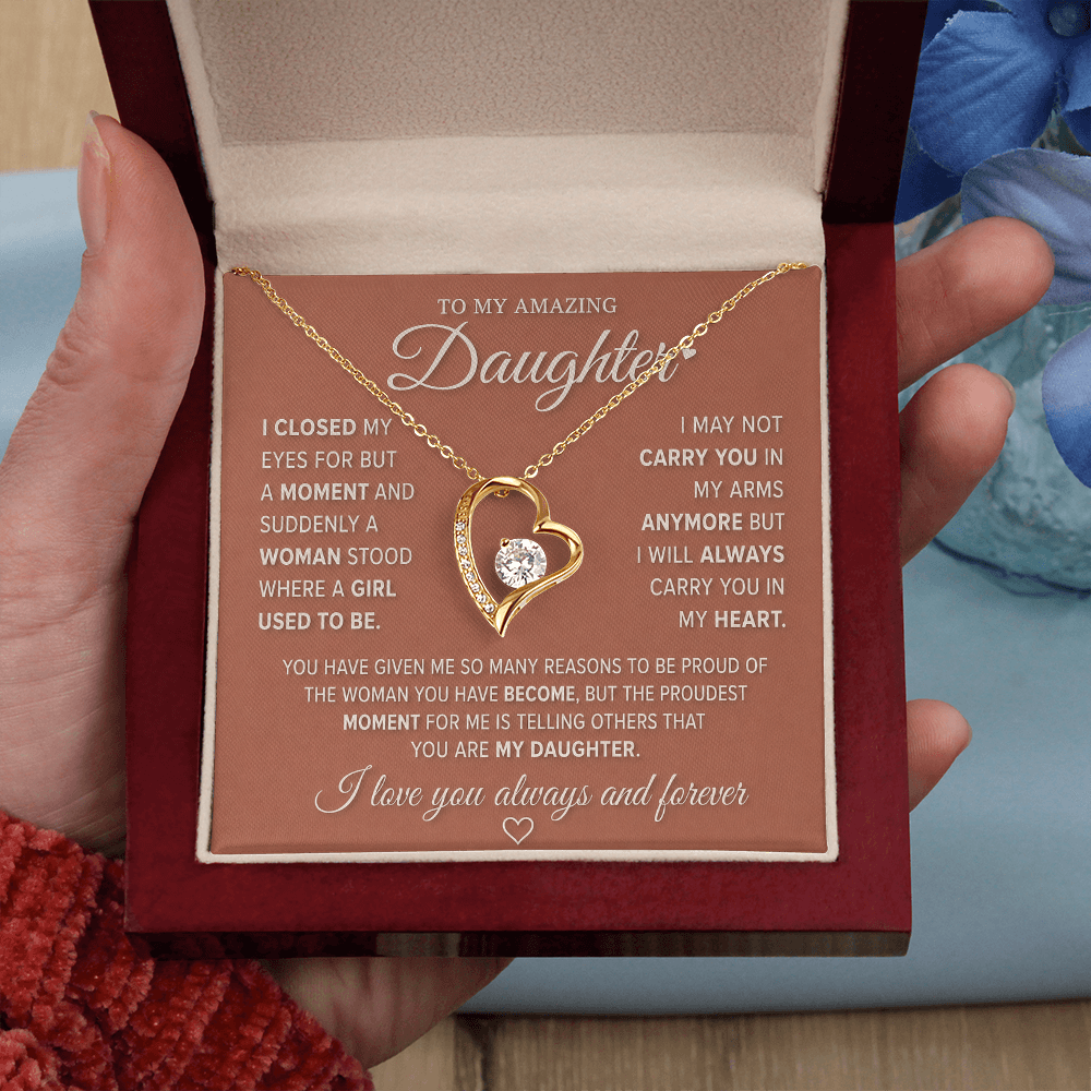 To My Amazing Daughter – Forever Love Necklace