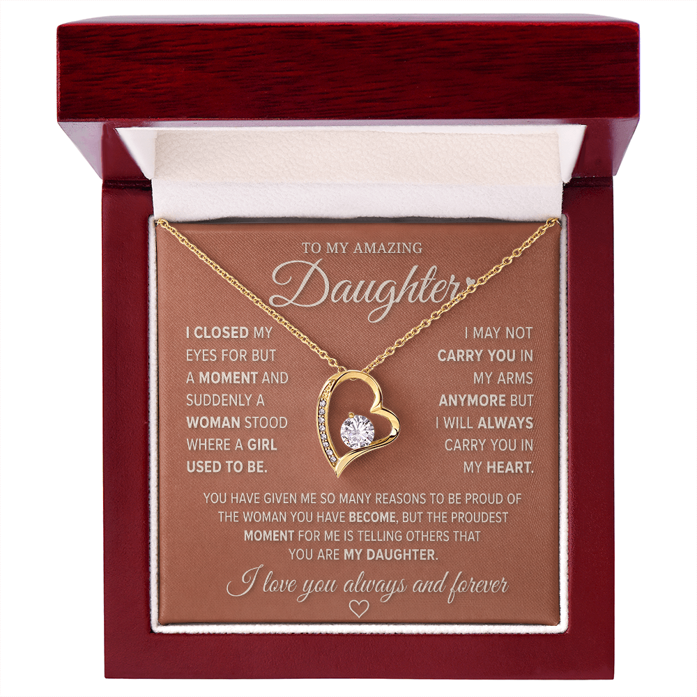 To My Amazing Daughter – Forever Love Necklace