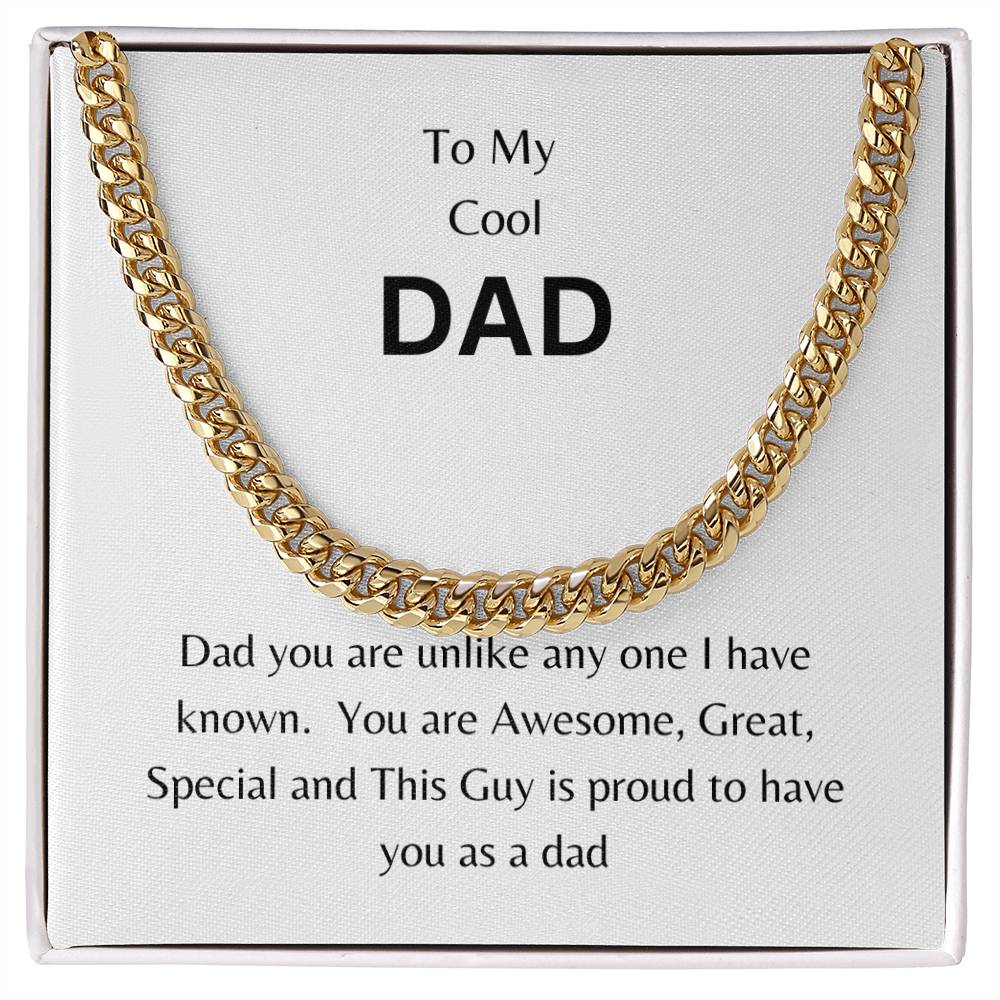 To My Dad | Happy Father's Day, Happy Birthday Gift | Cuban link Chain