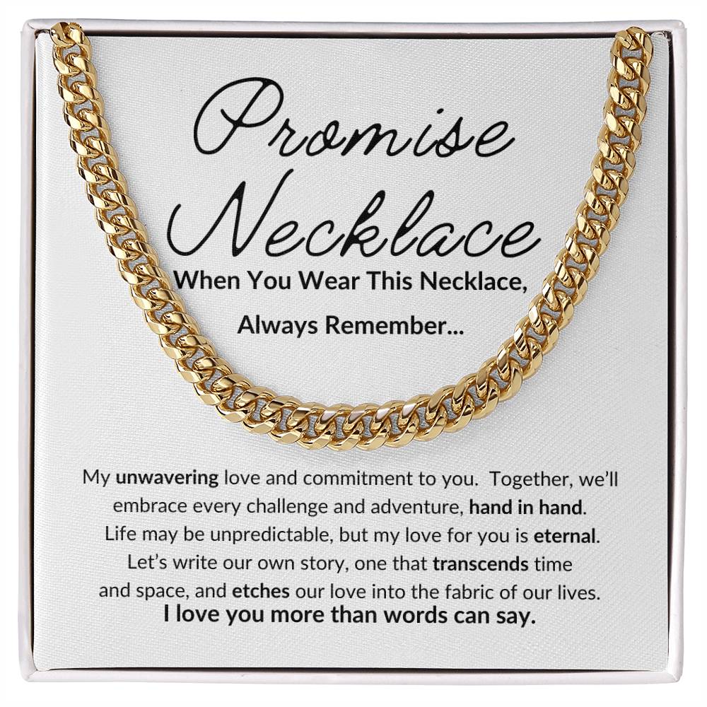Promise Necklace For Him, Boyfriend Promise Necklace