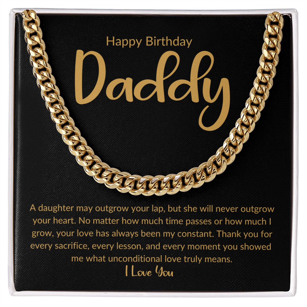 To My Daddy – Happy Birthday, I Love You | Daughter Gift Necklace