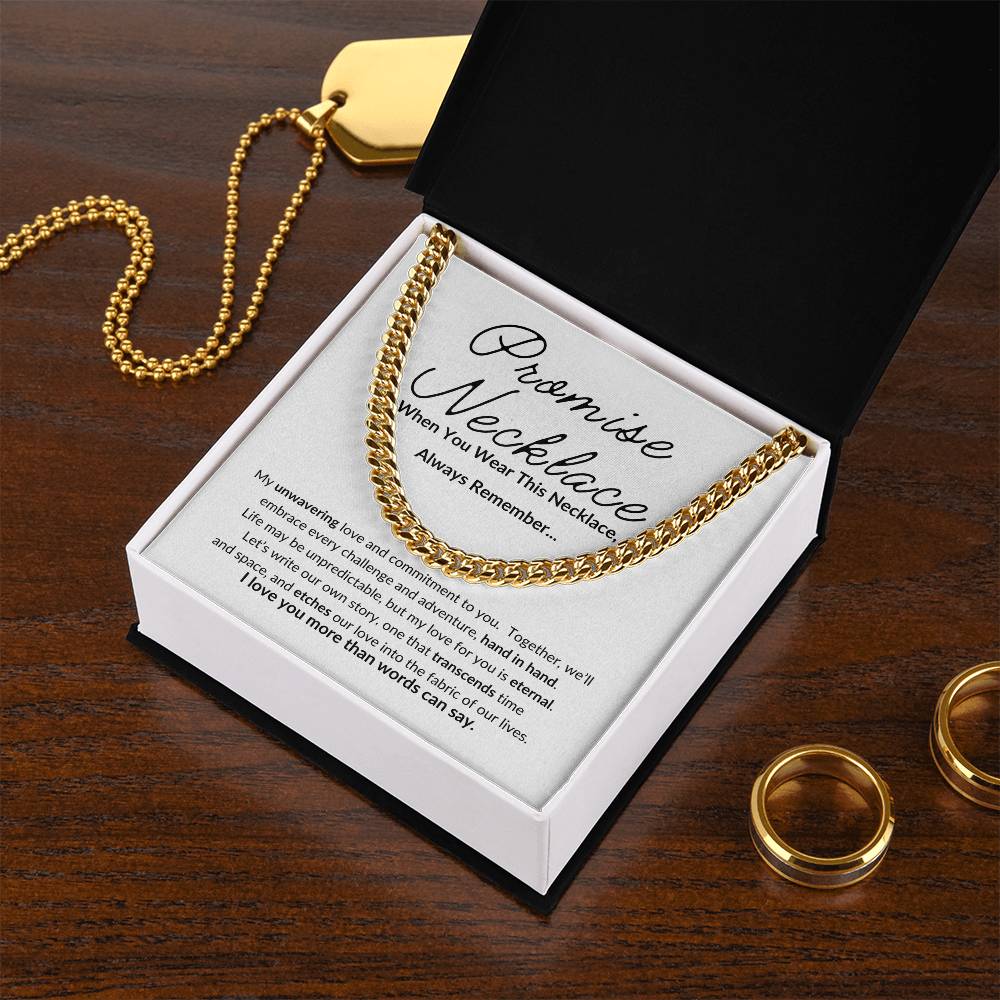 Promise Necklace For Him, Boyfriend Promise Necklace