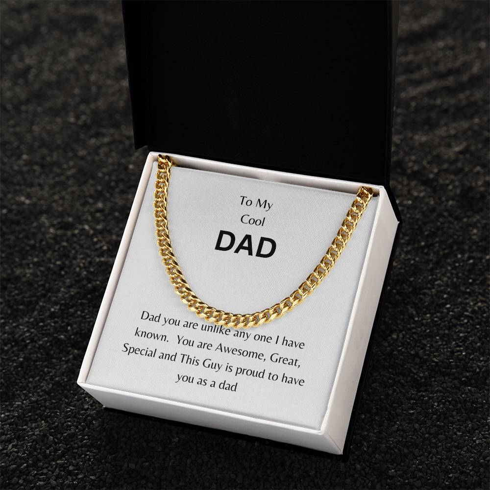 To My Dad | Happy Father's Day, Happy Birthday Gift | Cuban link Chain