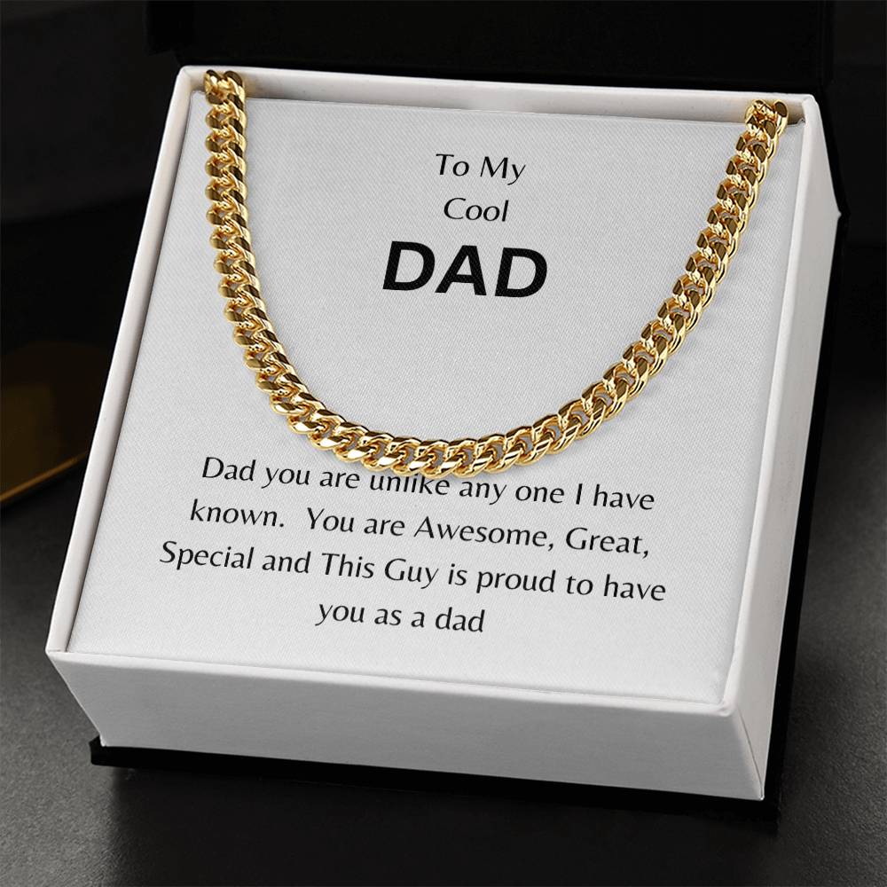 To My Dad | Happy Father's Day, Happy Birthday Gift | Cuban link Chain