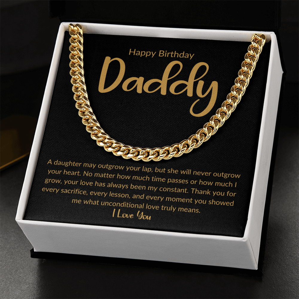 To My Daddy – Happy Birthday, I Love You | Daughter Gift Necklace