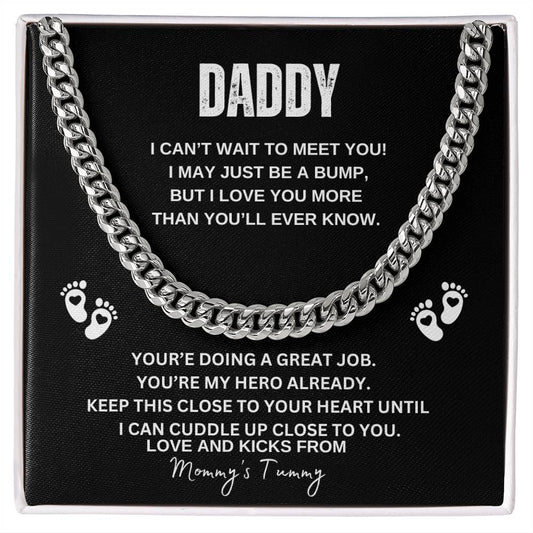 From The Bump Father's Day Gift; Fathers To Be Gift | Cuban Link Chain
