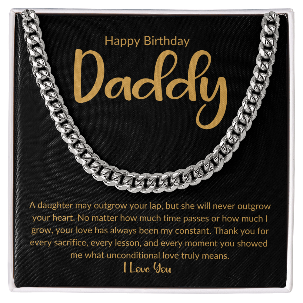 To My Daddy – Happy Birthday, I Love You | Daughter Gift Necklace