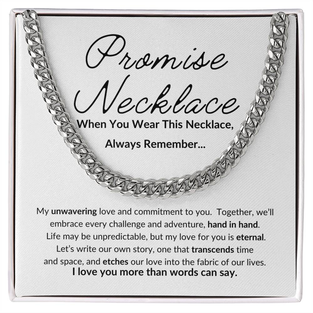 Promise Necklace For Him, Boyfriend Promise Necklace