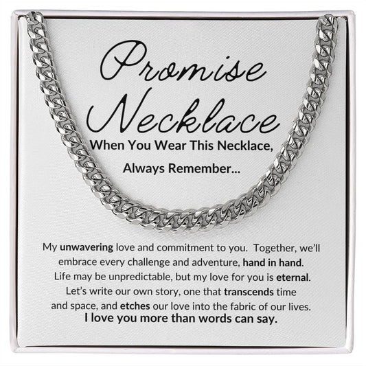 Promise Necklace For Him, Promise Gifts for Him, Boyfriend Promise Necklace, Gift For Boyfriend, Guy Christmas, Boyfriend Birthday Gift, Valentines Day Gift