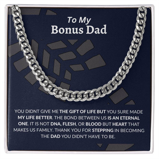 To My Bonus Dad | Cuban Link Chain