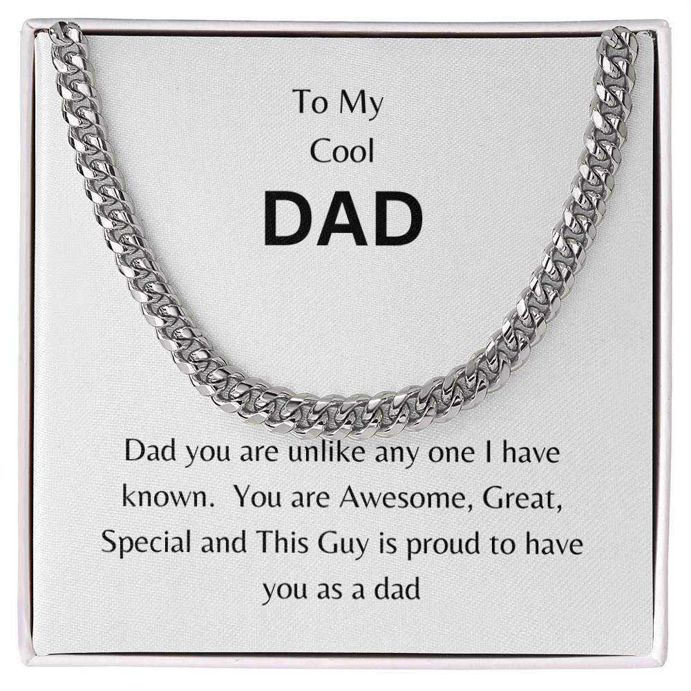 To My Dad | Happy Father's Day, Happy Birthday Gift | Cuban link Chain