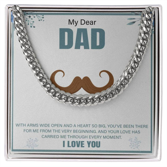 To My Dear Dad | I Love You | Cuban Link Chain