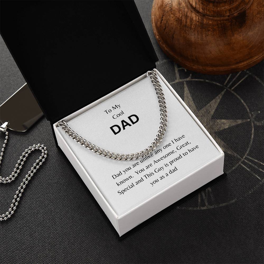 To My Dad | Happy Father's Day, Happy Birthday Gift | Cuban link Chain