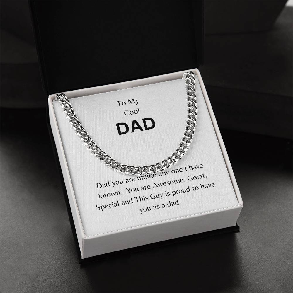 To My Dad | Happy Father's Day, Happy Birthday Gift | Cuban link Chain