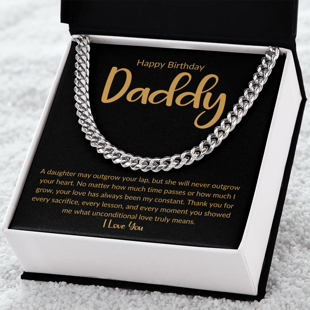 To My Daddy – Happy Birthday, I Love You | Daughter Gift Necklace