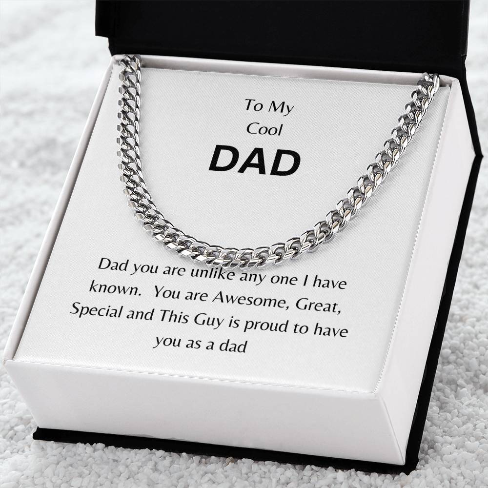 To My Dad | Happy Father's Day, Happy Birthday Gift | Cuban link Chain