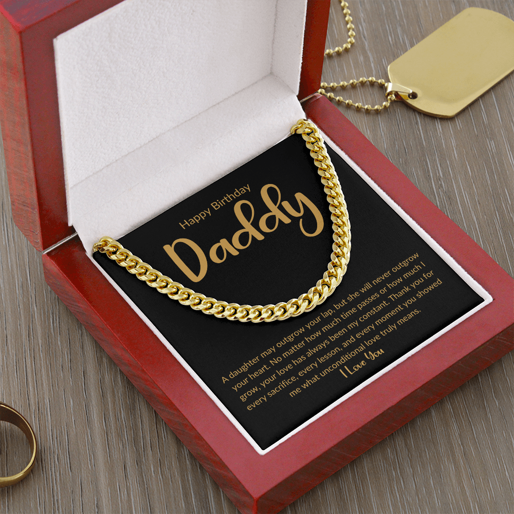 To My Daddy – Happy Birthday, I Love You | Daughter Gift Necklace