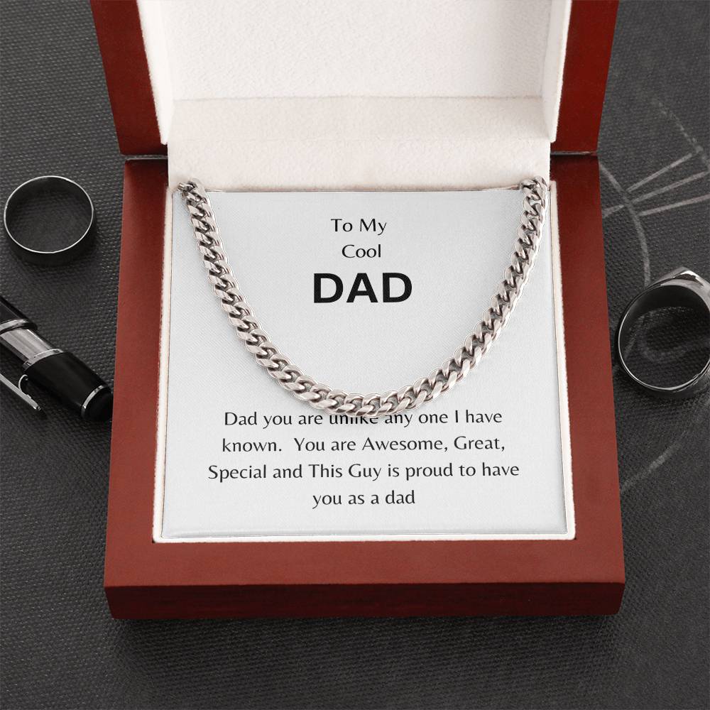 To My Dad | Happy Father's Day, Happy Birthday Gift | Cuban link Chain