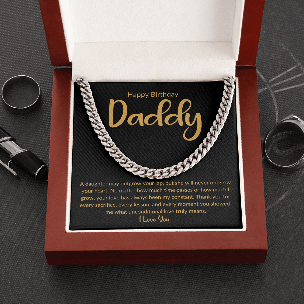 To My Daddy – Happy Birthday, I Love You | Daughter Gift Necklace