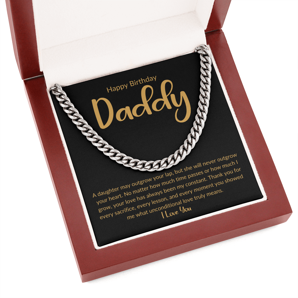 To My Daddy – Happy Birthday, I Love You | Daughter Gift Necklace
