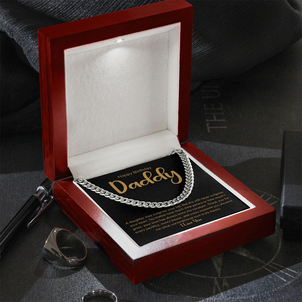 To My Daddy – Happy Birthday, I Love You | Daughter Gift Necklace