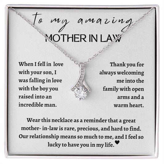 Mother-In-Law Necklace | Gift for Mother-In-Law on Wedding Day | Mother's Day Gift, Birthday Gift, From Daughter-In-Law