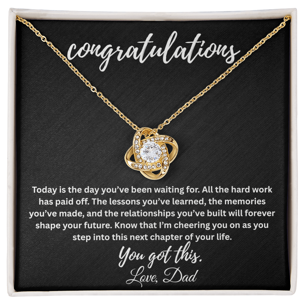 Congratulations, I'm Cheering You On. Love, Dad