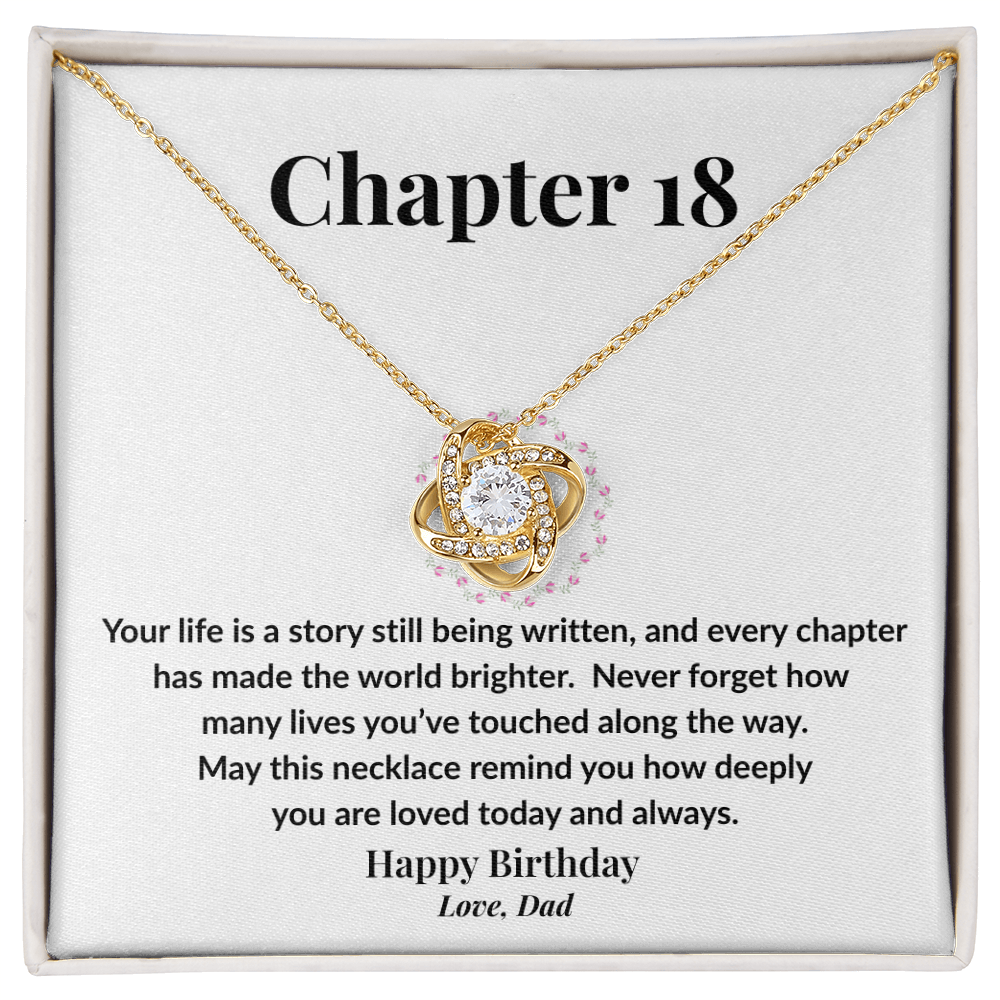 Happy 18th Birthday Necklace from Dad