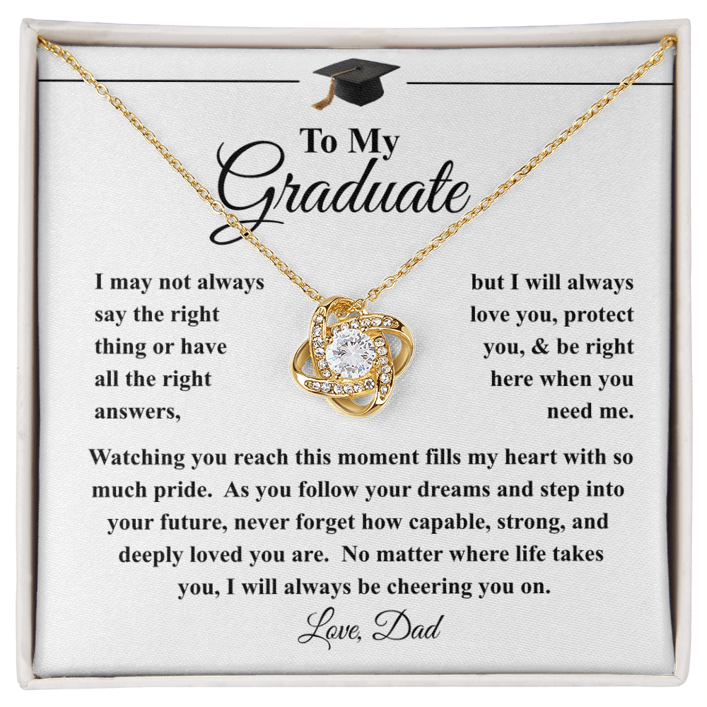 To My Daughter Graduation Necklace - Love Knot