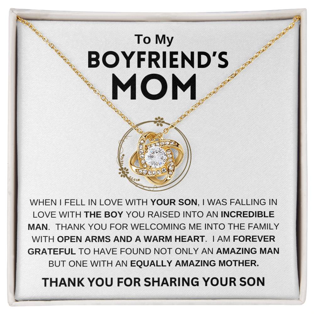 To My Boyfriend's Mom | Love Knot Necklace | Mother's Day Gift