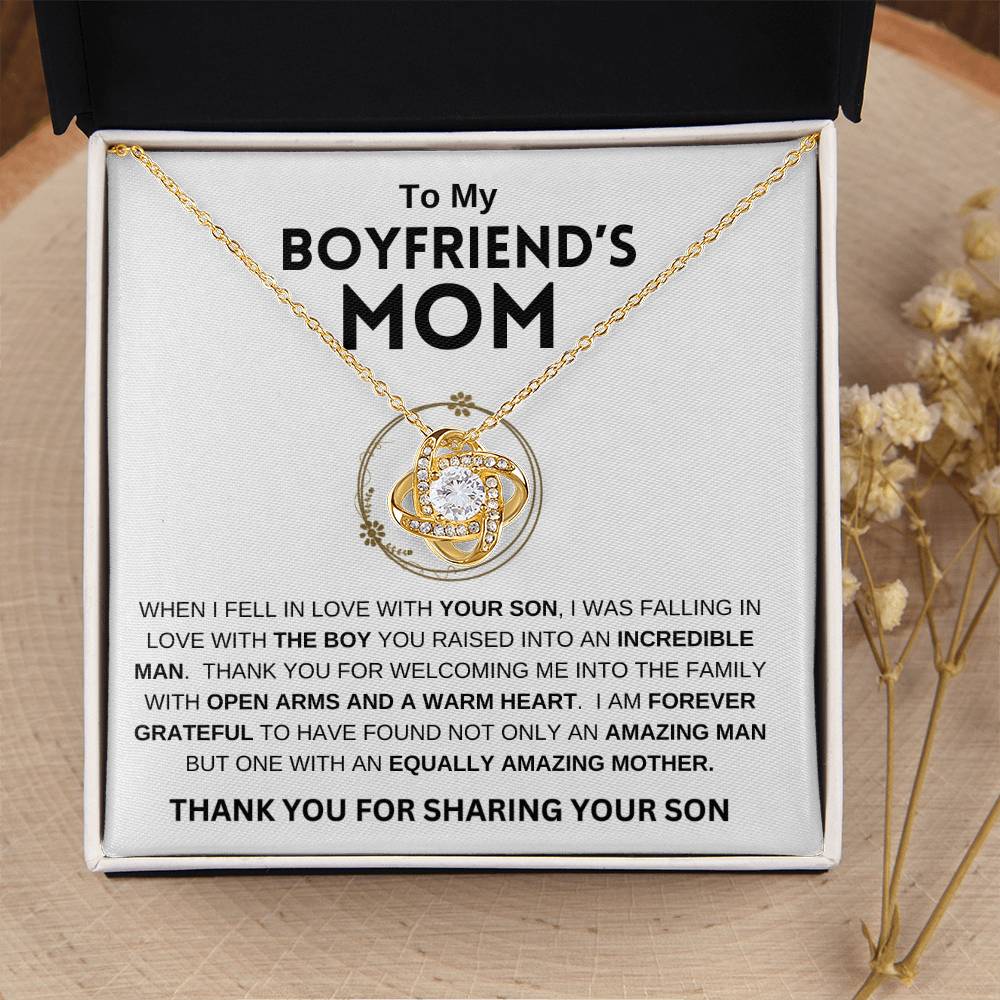 To My Boyfriend's Mom | Love Knot Necklace | Mother's Day Gift