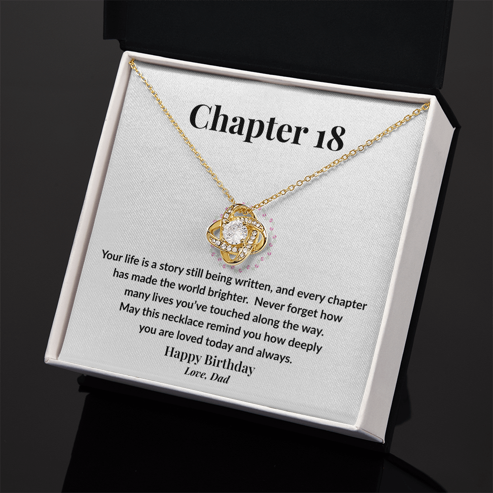 Happy 18th Birthday Necklace from Dad