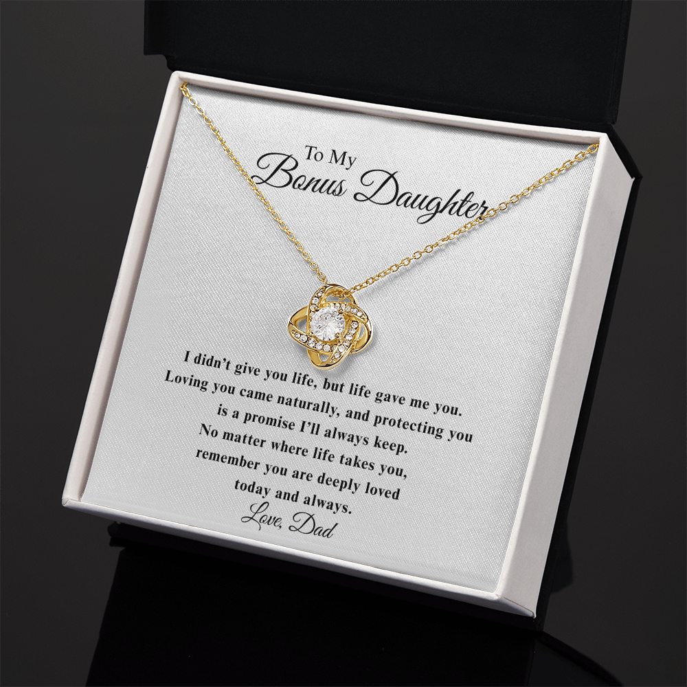 To My Bonus Daughter – Love Knot Necklace from Dad