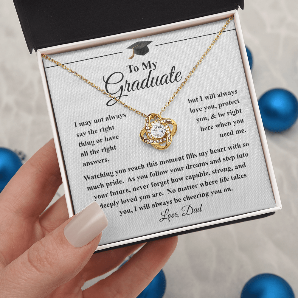 To My Daughter Graduation Necklace - Love Knot