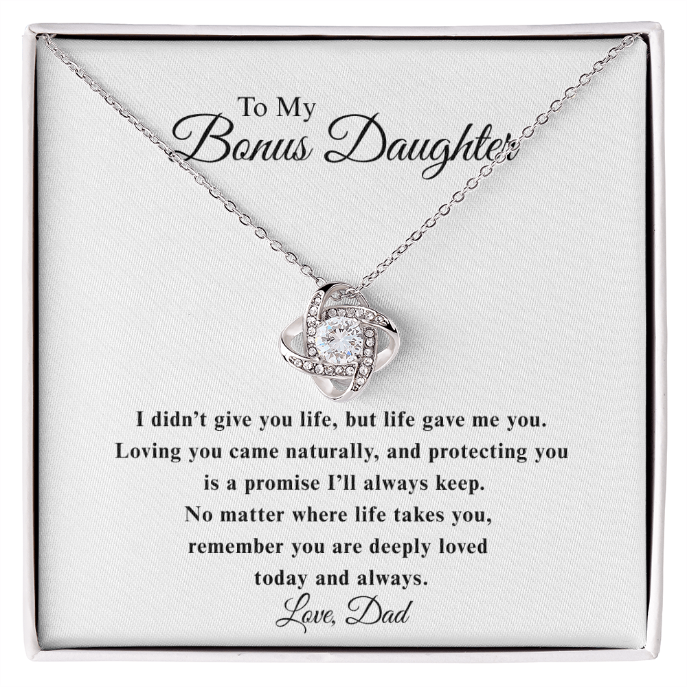 To My Bonus Daughter – Love Knot Necklace from Dad