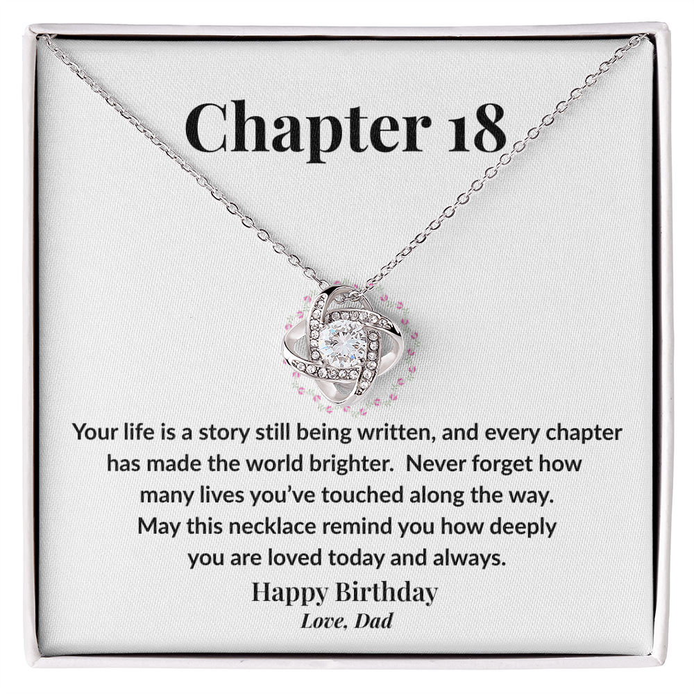 Happy 18th Birthday Necklace from Dad