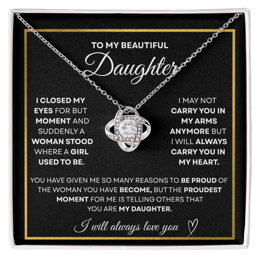 To My Beautiful Daughter | Forever in My Heart Necklace