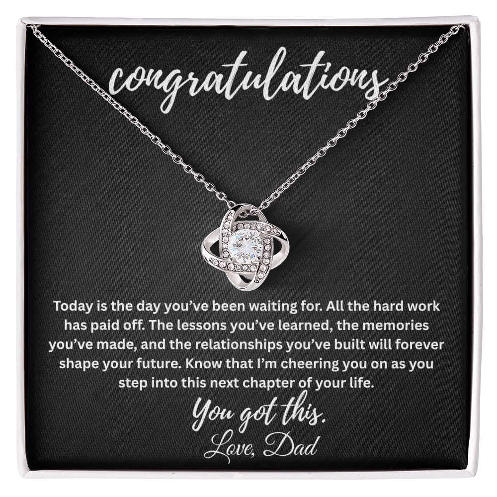 Congratulations, I'm Cheering You On. Love, Dad